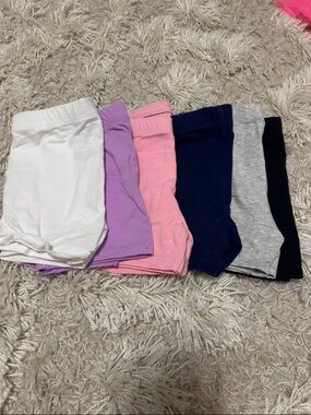 Toddler Cartwheel Stretch Shorts - White, Lavender, Pink, Navy, Gray, Black